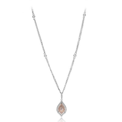 Gouden halsketting met een I1 Roze Diamant (CIRARI)