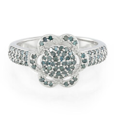 Zilveren ring met Fancy diamanten