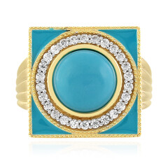 Zilveren ring met een turkoois