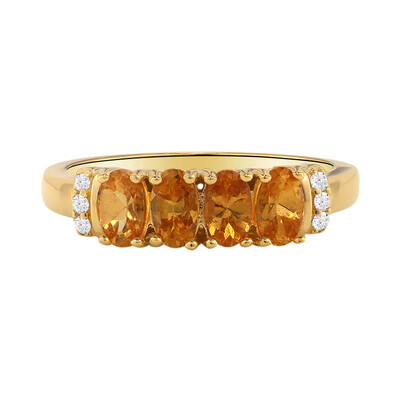 Zilveren ring met spessartienstenen