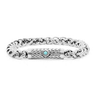 Zilveren armband met een turkoois (Nan Collection)