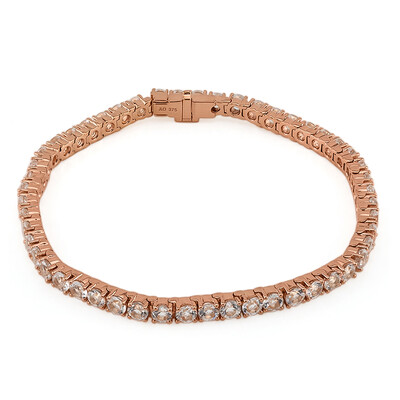 Gouden armband met Mexicaanse roze danburietkristallen