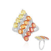 Zilveren ring met saffieren