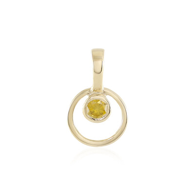 Gouden hanger met een I2 Gele Diamant