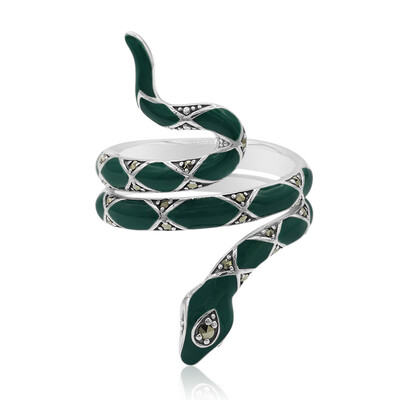 Zilveren ring met een marcasiet