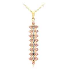 Gouden halsketting met Onverhitte Padparadscha Saffieren (AMAYANI)