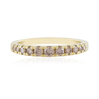 Gouden ring met een SI1 Champagne Diamant