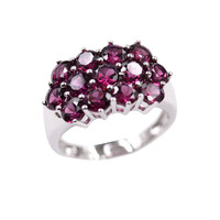 Zilveren ring met Tocantin Granaten