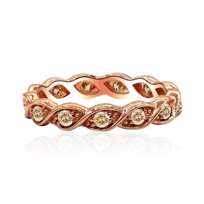 Gouden ring met SI1 Argyle Rose De France Diamanten (Annette)