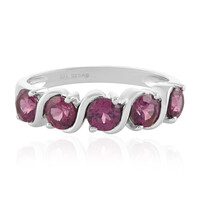 Zilveren ring met rhodolieten