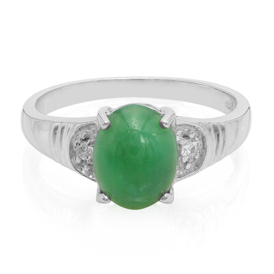 Zilveren ring met een keizerlijk chrysopraas
