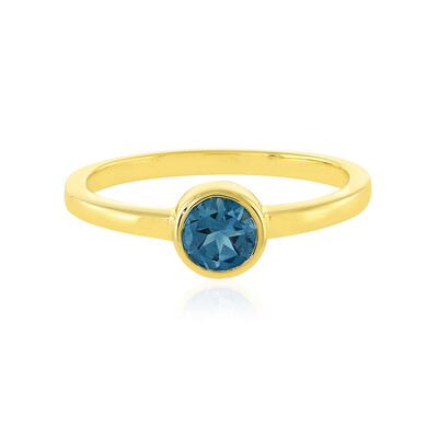 Zilveren ring met een Londen-blauwe topaas