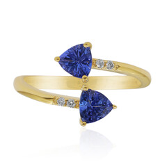 Gouden ring met AAA tanzanieten