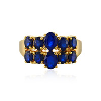 Zilveren ring met Koningsblauwe Spinellen