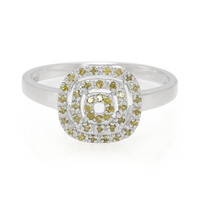 Zilveren ring met Fancy diamanten