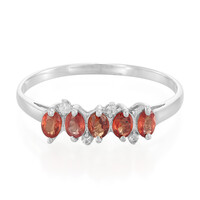Zilveren ring met Tanzania robijnen