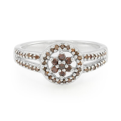 Zilveren ring met Fancy diamanten