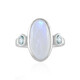 Zilveren ring met een Blauwe Maansteen (KM by Juwelo)