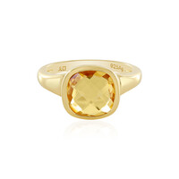 Zilveren ring met een citrien