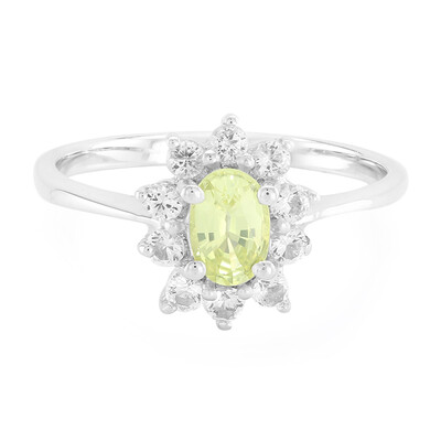 Zilveren ring met een Braziliaanse chrysoberiil