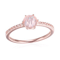 Zilveren ring met een rozen kwarts