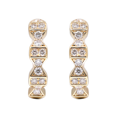 Gouden oorbellen met I1 (H) Diamanten (CIRARI)