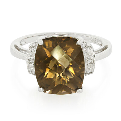 Zilveren ring met een rookkwarts