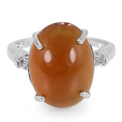 Zilveren ring met een Capillitas aragoniet