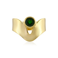 Zilveren ring met een Russische diopsied