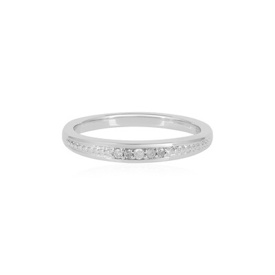 Zilveren ring met een I2 (I) Diamant