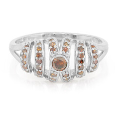 Zilveren ring met een Fancy diamant