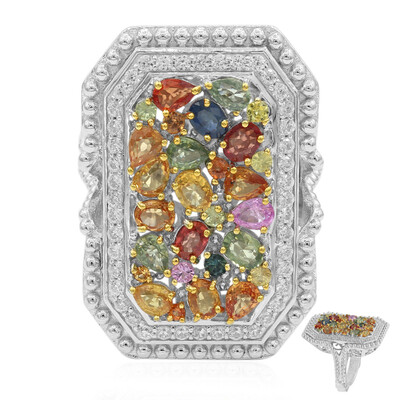 Zilveren ring met saffieren (Dallas Prince Designs)