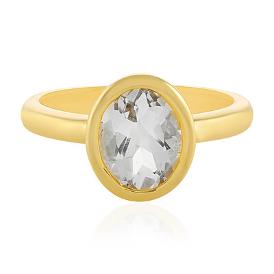 Zilveren ring met een witte kwarts