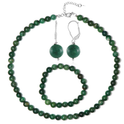 Zilveren set met jade