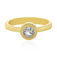 Zilveren ring met een witte topaas