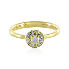 Zilveren ring met een I4 (J) Diamant