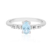 Zilveren ring met een hemel-blauwe topaas
