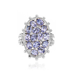 Zilveren ring met tanzanieten (Dallas Prince Designs)