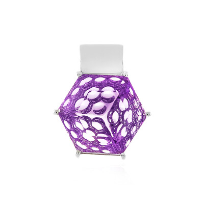 Zilveren hanger met een lavendel amethist