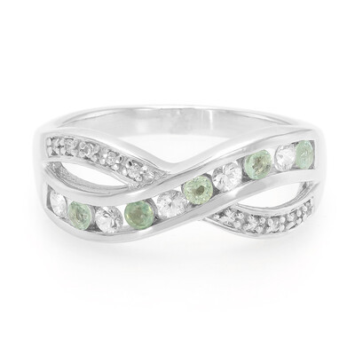 Zilveren ring met koper toermalijnen