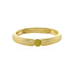 Zilveren ring met een I4 Gele Diamant