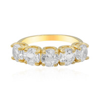 Zilveren ring met witte topaasstenen