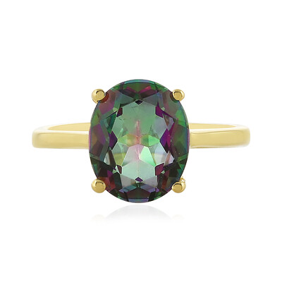 Zilveren ring met een mystieke kwarts