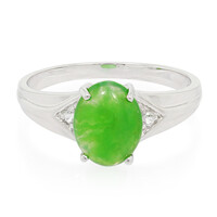 Zilveren ring met een keizerlijk chrysopraas