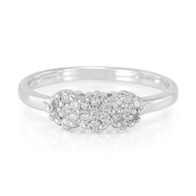 Zilveren ring met zirkonen