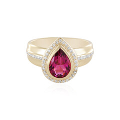 Gouden ring met een rubeliet (de Melo)