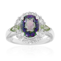 Zilveren ring met een mystieke kwarts