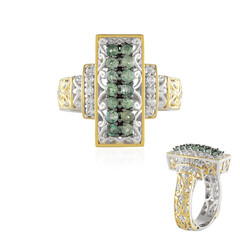 Zilveren ring met Braziliaanse alexandrieten (Gems en Vogue)
