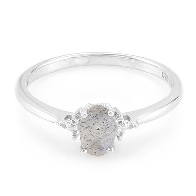 Zilveren ring met een labradoriet