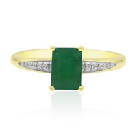 Gouden ring met een Zambia-smaragd